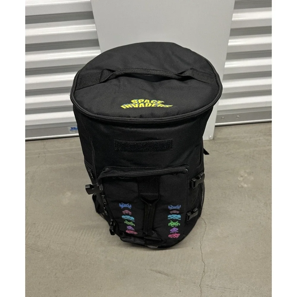 Space Invaders Taito 2020 Large Backpack Black Retro Arcade Gaming Bag